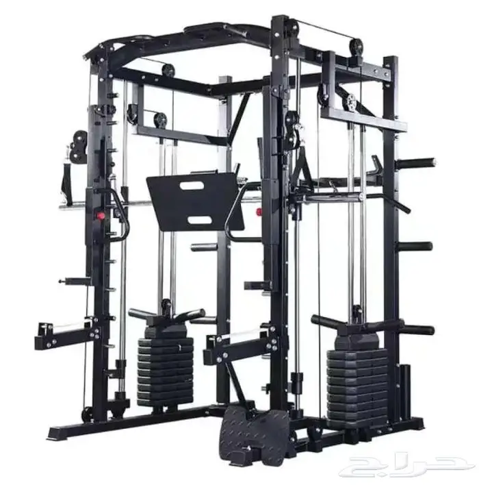 Home gym functional smith cross cable squat تمرين اثقال راك 7