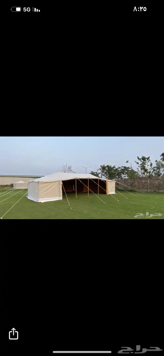 يتوفر لدينا الخيام بيتية جميع مقاسات 5