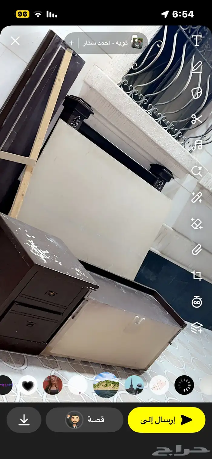 سرير 1ونص و دولاب صغير 2