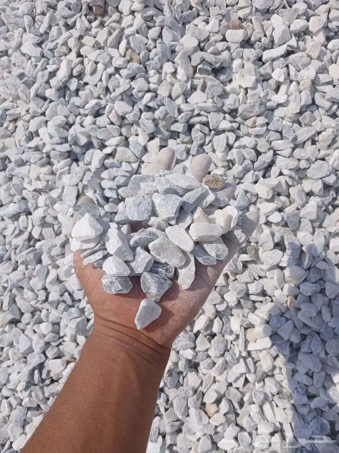 بحص خرسانه كسر رخام ابيض رمادي 1
