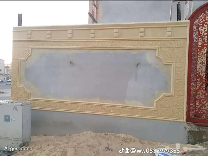 ديكورات خارجيه بديل الحجر الطبيعي لياسه ملونه 5