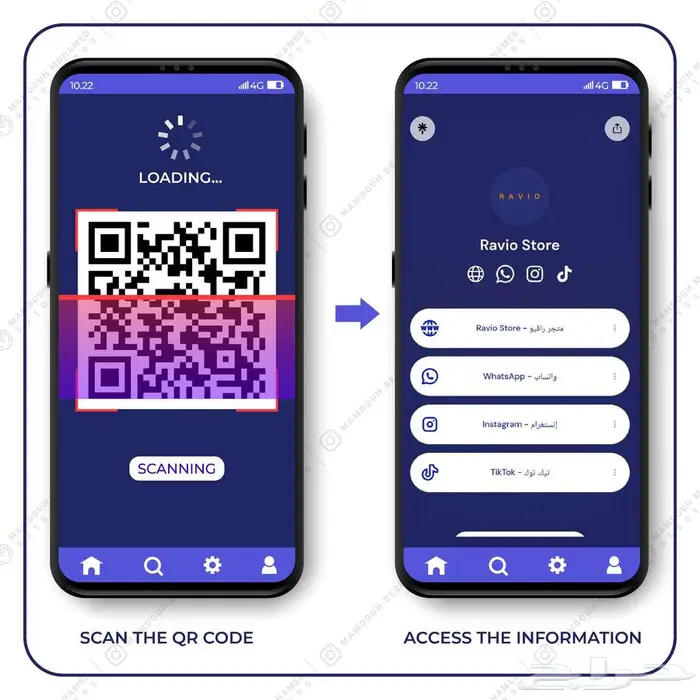 تصميم باركود QR مجمع ( للسوشيال ميديا ) 5
