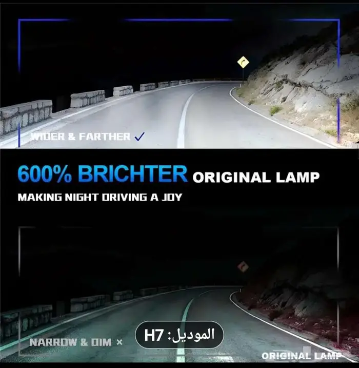 للبيع اناره ليد عدسات H7 2