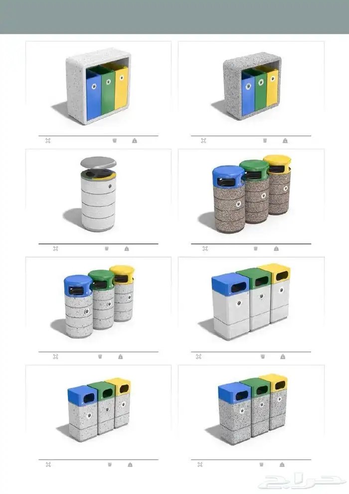 كراسي خرسانيه احواض زهور جميع اعمال زينة الحدائق 31