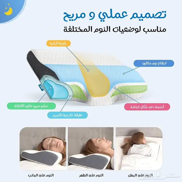 وساده رقبة طبية من Derila نام صح. وصحي مرتاح 2