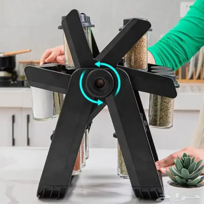 منظم التوابل الدوار العجيب يخلي مطبخك أنيق ومرتب 1