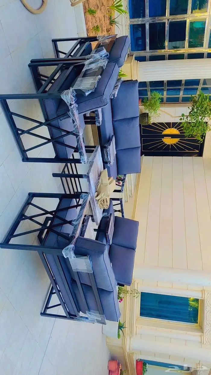 جلسات خارجية معالج اسفنج الراجحي قماش مقاوم للماء سهل التنظي 9