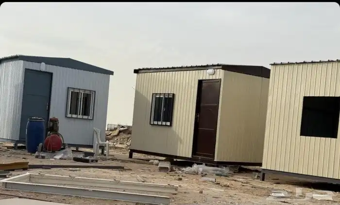 غرف بركسات جاهزة متنقلة معزولة جديد جميع المقاسات 9