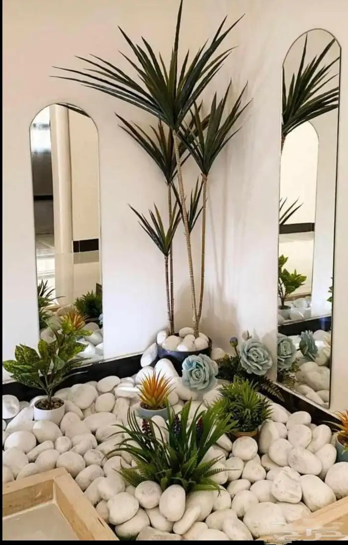 يوجد لدينا احجار زينة طبيعي احجار ابيض ثلجي احجار اللمعة 7