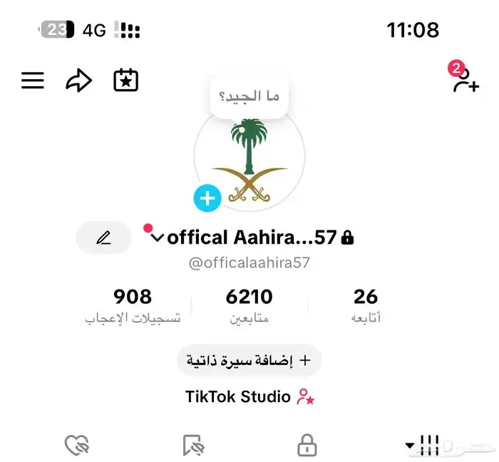 حسابات تيك توك السعر 25 ريال 0