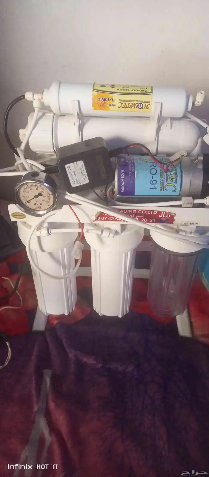 جهاز فلتر ماء 5 مراحل تايون شغال نظيف 0