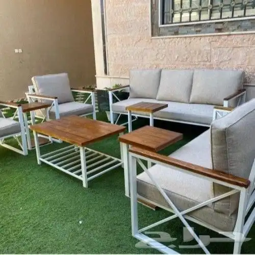 جلسات خارجية معالج اسفنج الراجحي قماش مقاوم للماء سهل التنظي 5