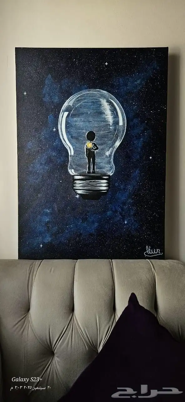 رسم لوحات كانفوس ديكور بالوان اكريلك يدويا أسر منتجه 0