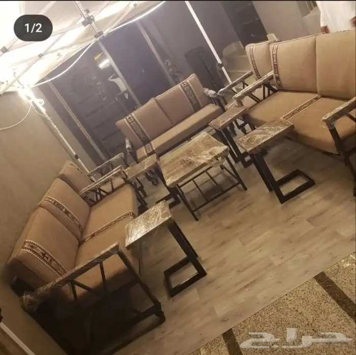 جلسات خارجيه خشب وحديد تفصيل علي حسب طلب العميل 1