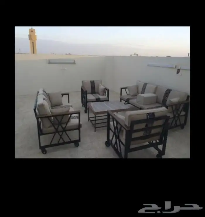 جلسات خارجية معالج اسفنج الراجحي قماش مقاوم للماء سهل التنظي 7