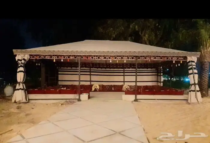 بيت شعر متحرك ثابت قماش ملكي و هادئ 0