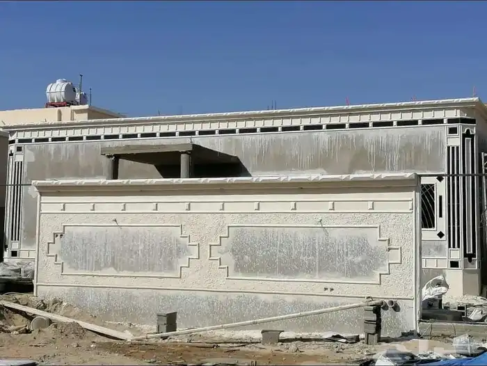 لياسه ملونه بطحاء الرياض واسمنت ابيض ديكورات خارجيه 5