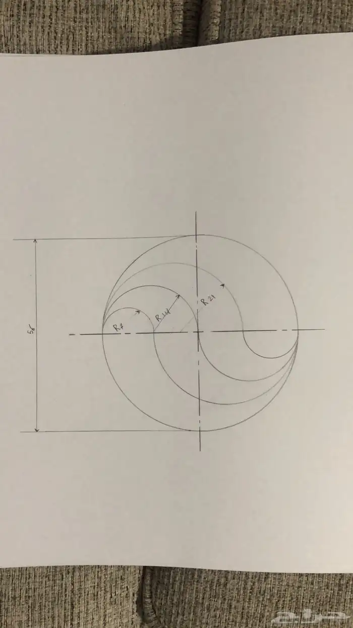 رسم هندسي دراونق لكلية الجبيل والمعهد التقني 4
