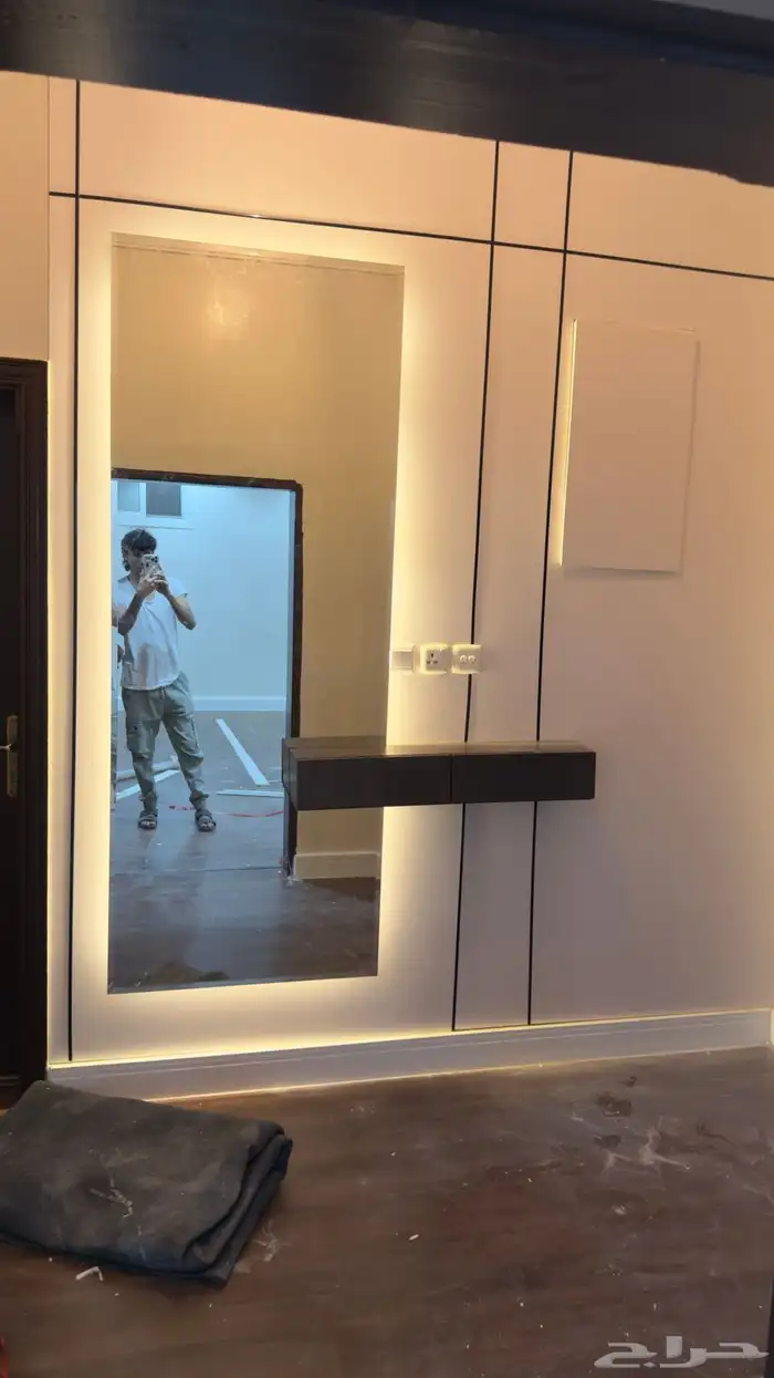 تفصيل مرايات ارفف ديكور شاشه شيبورد جده 4