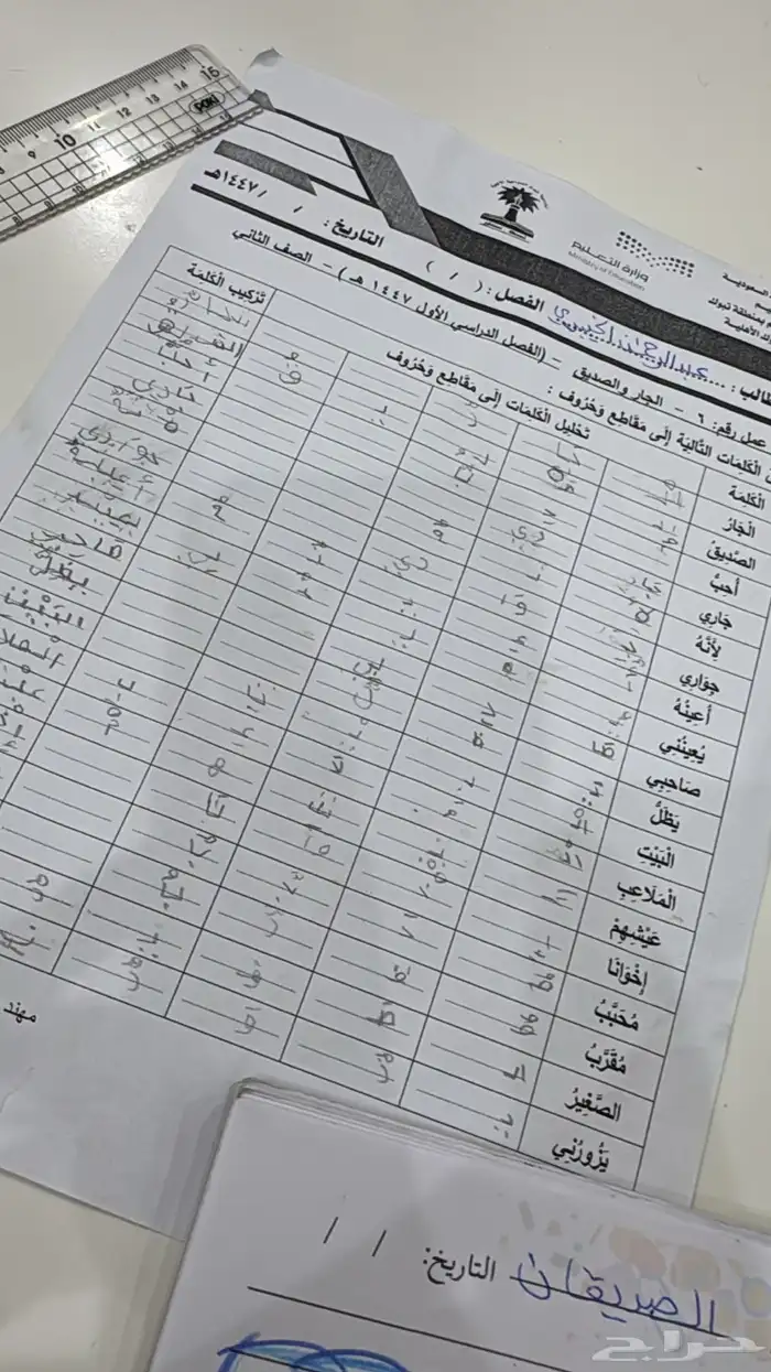 معلمة تأسيس وحصص للإختبارات جميع المواد تبوك 4
