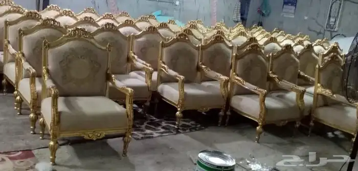 تفصيل كنب كلاسيكي مصري دمياطي زان أحمر علي حسب الطلب متصل وم 3