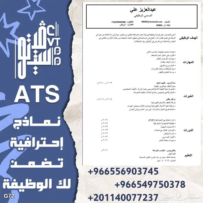 سيرة ذاتية قوية ومميزة 1