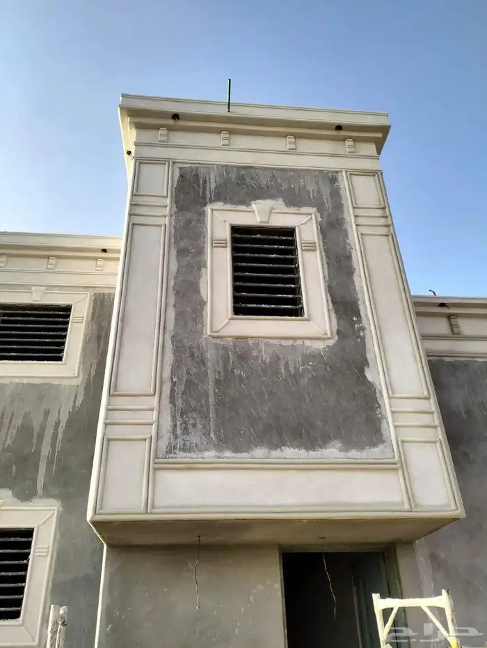 لياسه ملونه بطحاء الرياض واسمنت ابيض ديكورات خارجيه 4