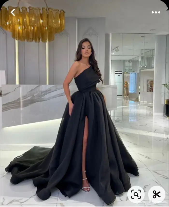 فستان زواج اسود منفوش 1