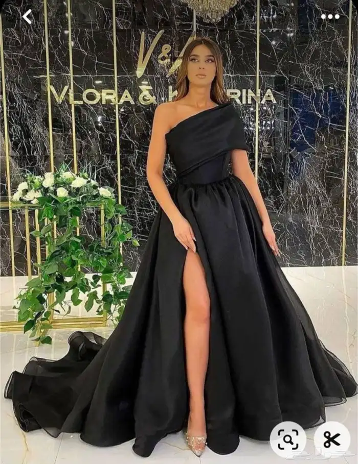 فستان زواج اسود منفوش 0