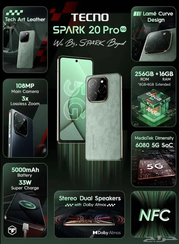 Tecno Spark 20 Pro 5G   256GB   8GB RAM   Like New 13