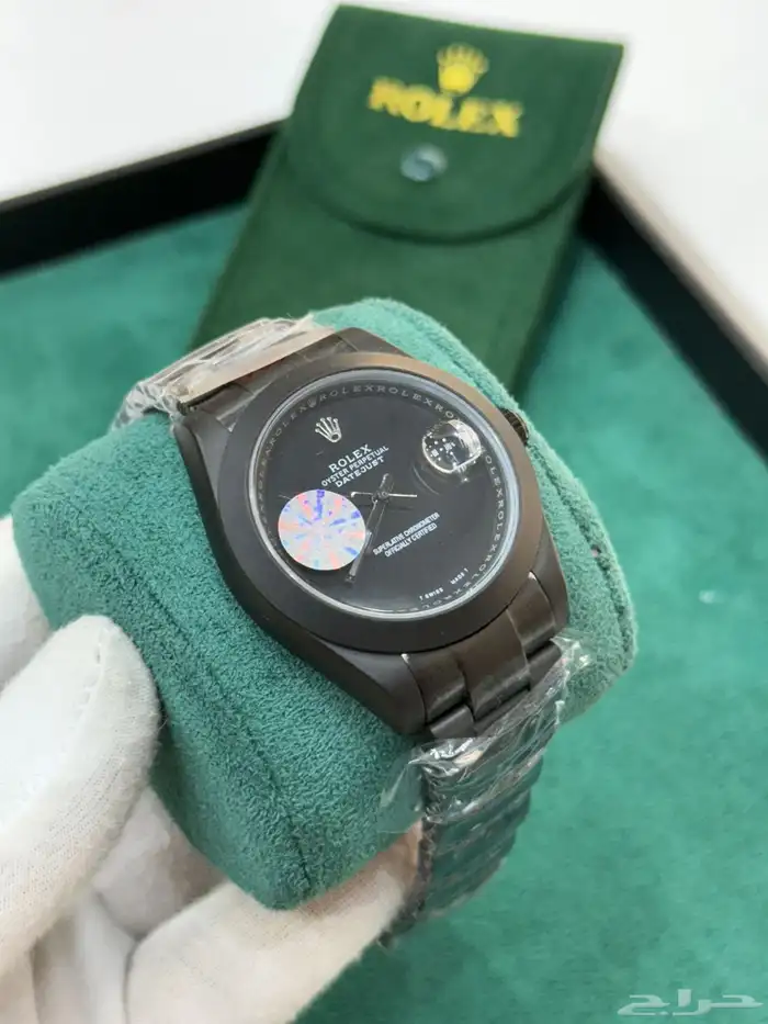 ساعة رولكس ديت جست 8 سوداء رجالية Rolex Date Just 0