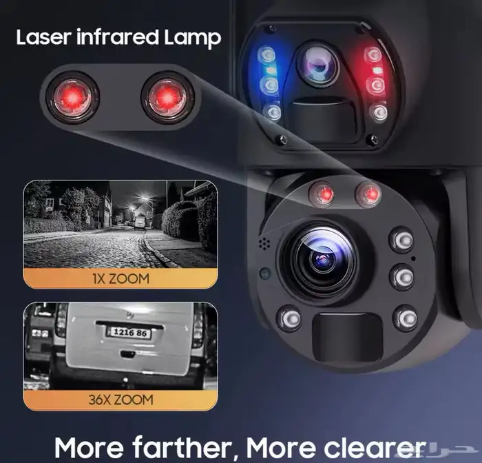 (جديدة) كاميرا معدنية بالطاقة الشمسية و بشريحة بعدستين 8MP 2