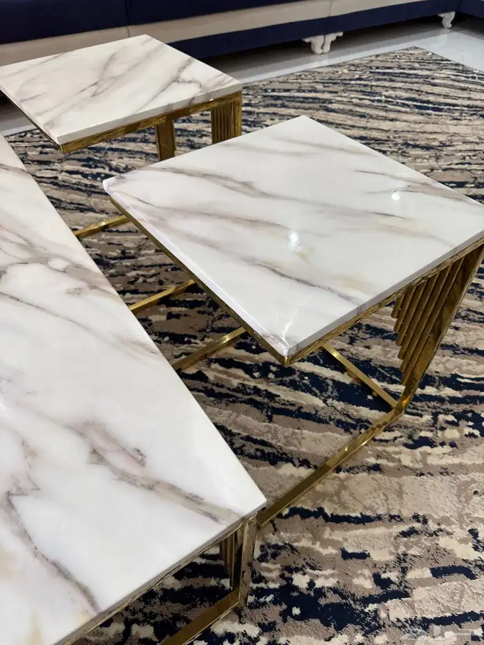 طاولة كبيرة مع طاولات خدمة 4 مع طاولة استقبال 1