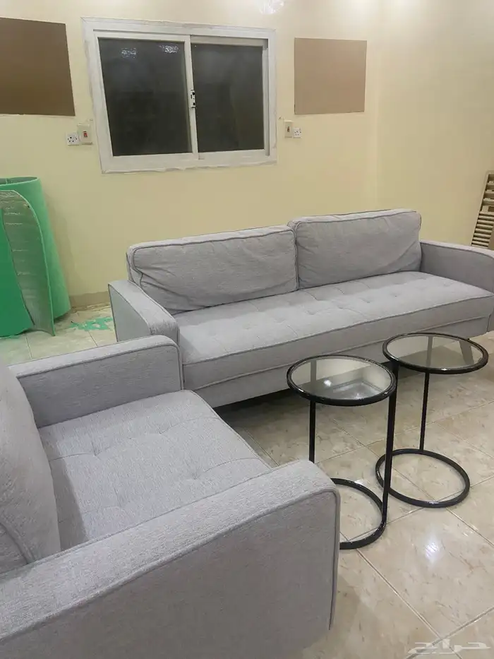 كنب نظيف وجديد استخدام 3اشهر 2كرسي نفر واحد 3انفار ب1500 2