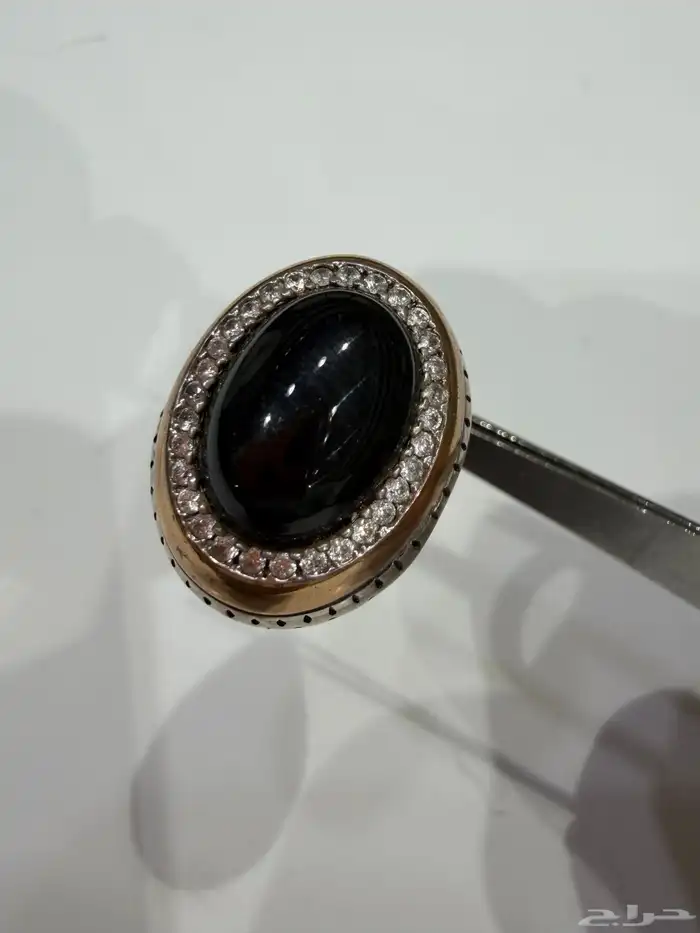 خاتم ملكي فاخر ومميز فضه عيار 925 مرصع بفصوص زركون 0