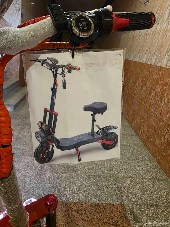 اسكوتر كهربائي المدرعه محركين 3800واط وبطاريه 22الف امبيىطر 16