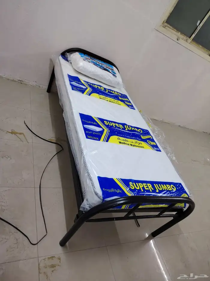 سرير حديد مع مراتب دولاب بطانيه مخده سعر جمله 0