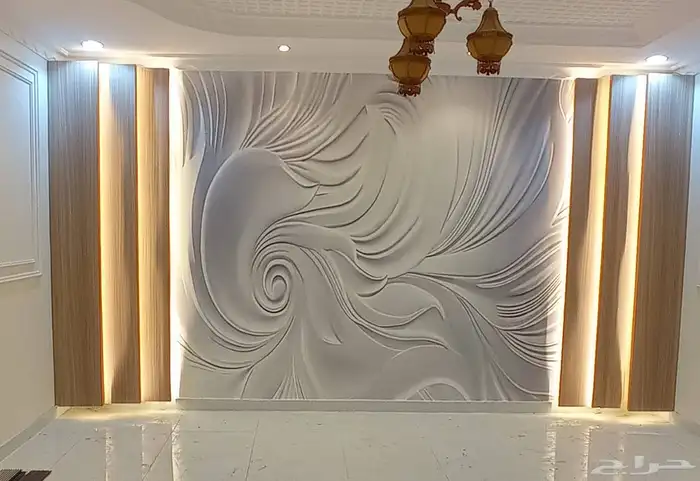 ديكورات شيبورد مدخل صالات رخام باركيه نعلات شاشات بديل الخشب 42