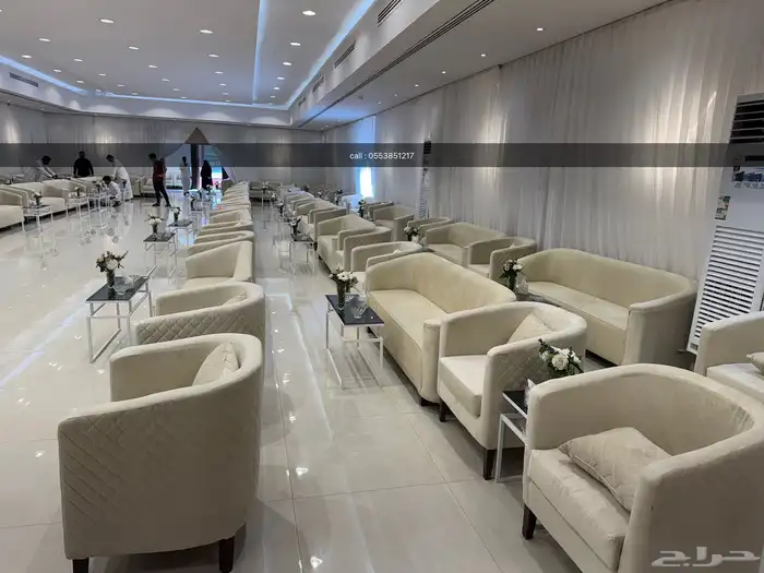 تاجير كنب كراسي طاولات شاشات خيام بكميات كبيرة 8