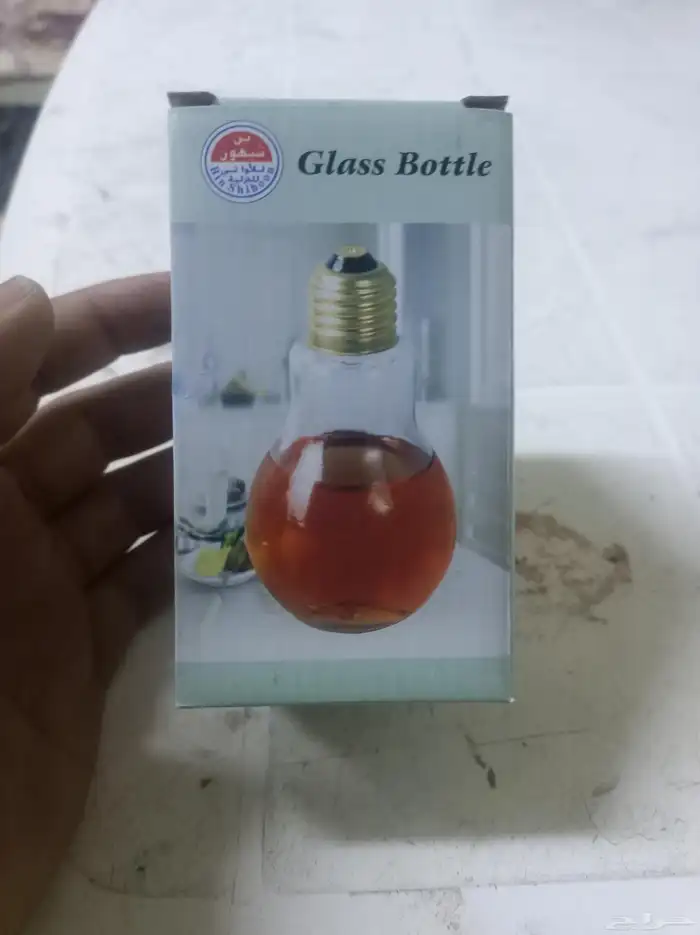 علبه زجاجه على شكل دوايه 0