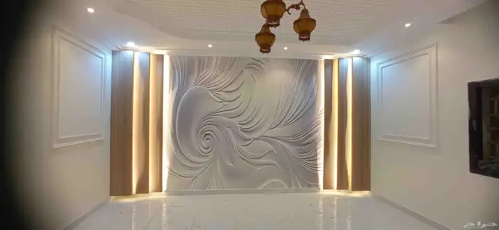 ديكورات شيبورد مدخل صالات رخام باركيه نعلات شاشات بديل الخشب 43
