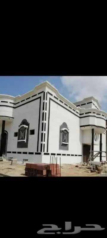 ديكورات خارجيه والياسه ملونه بلاسمنت الأبيض وكسررخام اصباني 5