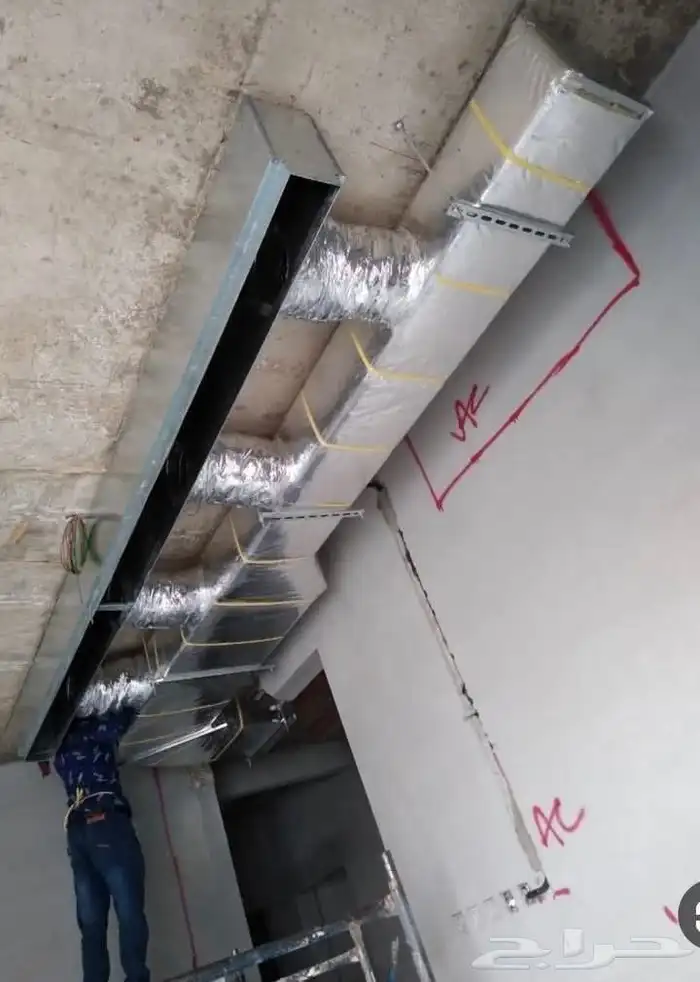 دكت تكييف مركزي مخفي صحراوي شفط هود وتركيب 11