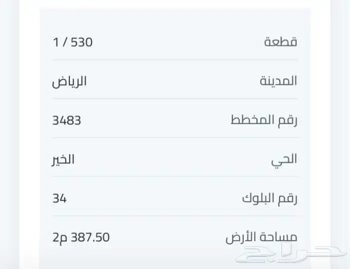 ارض سكنيه بمساحة 399م في الرياض مخطط الخير بسعر مميز 0