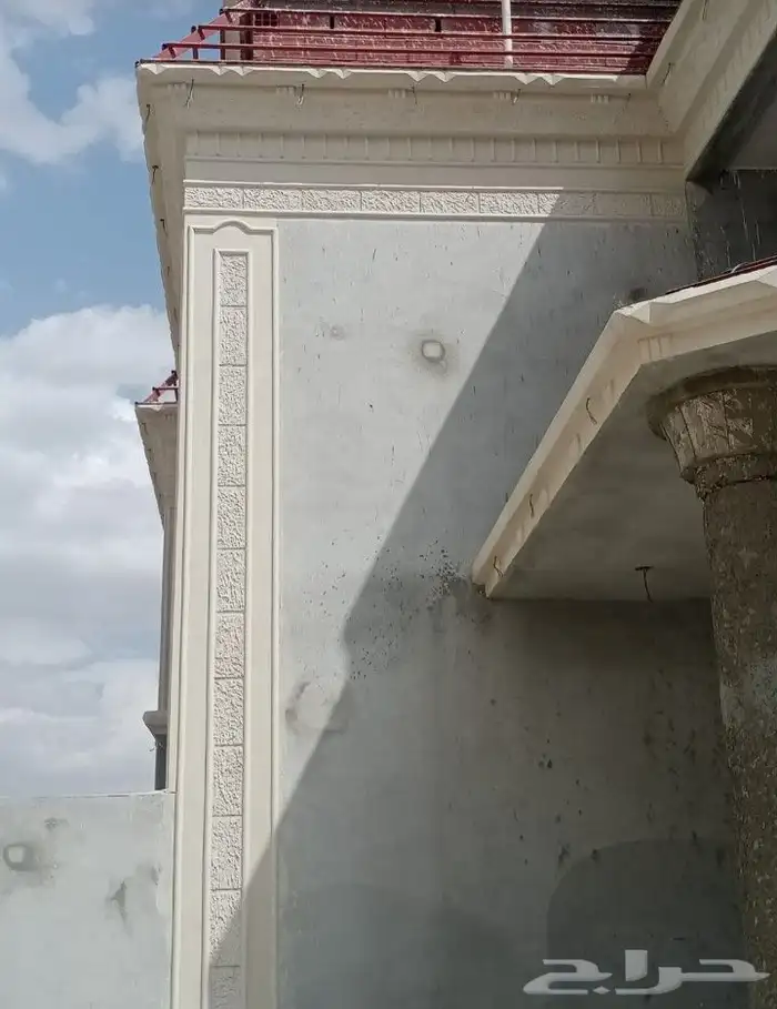 لياسه ملونه بطحاء الرياض واسمنت ابيض ديكورات خارجيه 6