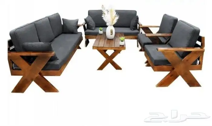 لتفصيل جلسات خارجية خشب حديد جلسات علي حسب الطلب العميل 1