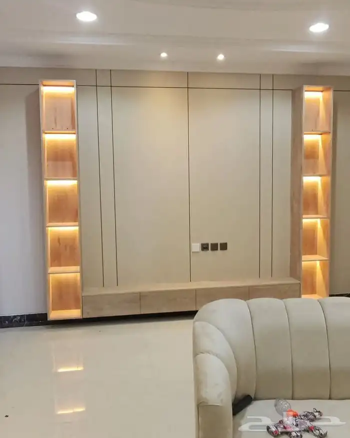 ديكورات شيبورد مدخل صالات رخام باركيه نعلات شاشات بديل الخشب 28