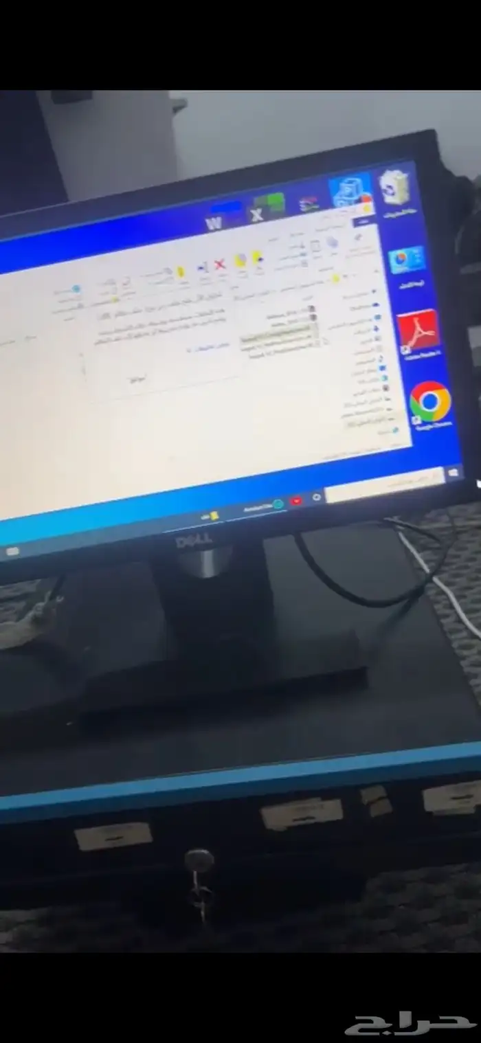 للبيع جهاز كاشير محاسبة بجميع ملحقاته  نظيف 1
