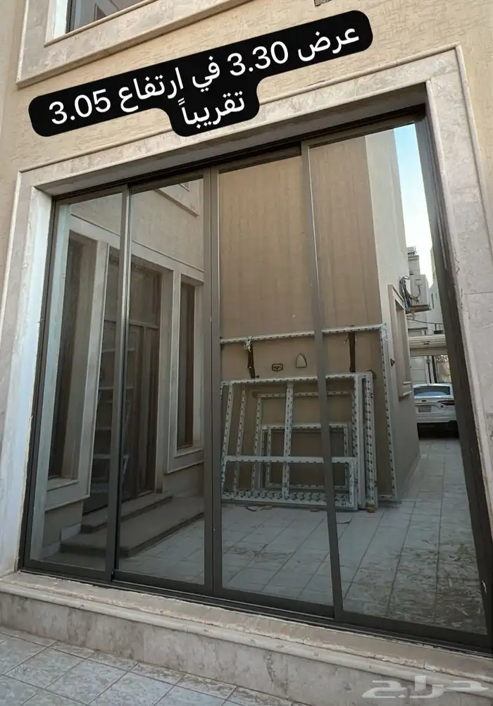 شبابيك وباب زجاجي للبيع 0