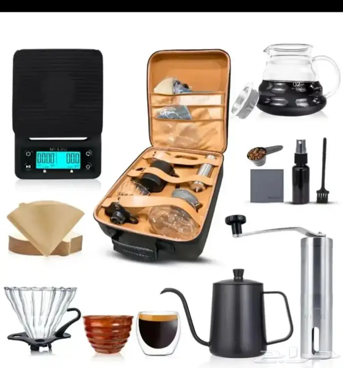 حقيبة لتحضير القهوة المختصه بكامل المعدات طقم شنطة قهوة 2